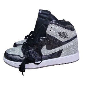 Air Jordan 1 High OG Rebellionaire Sneakers Sz 11 Mens Black White Silver Red